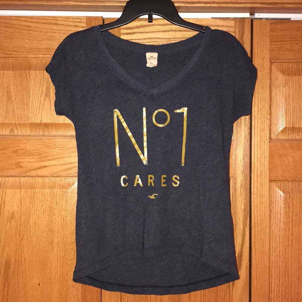 Hollister “No 1 cares” shirt
